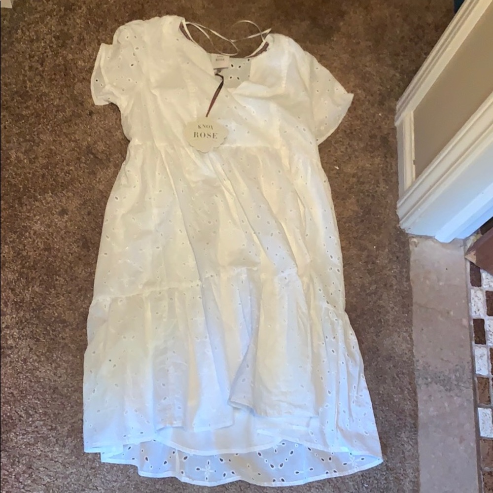 White babydoll hippy dress(never worn)